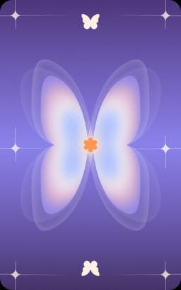 WooMoo AI tarot reading app — mystical card back floating with cosmic glow